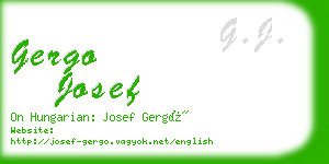 gergo josef business card